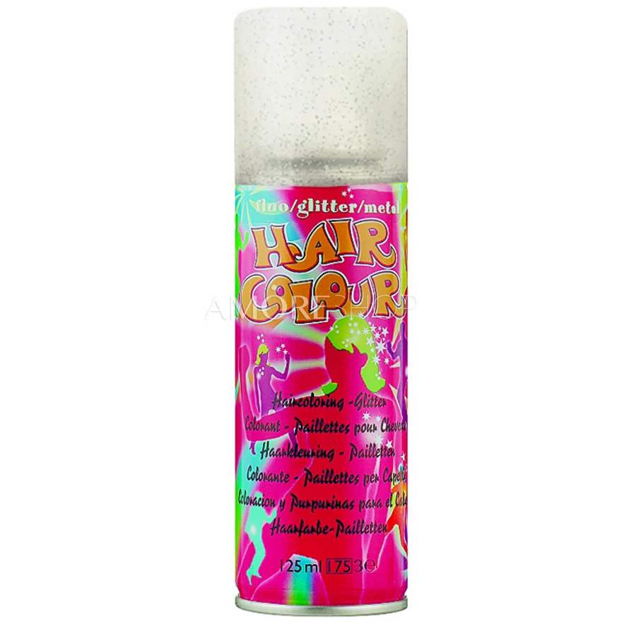 Color spray for hair GLITTER multicolored sparkles, 125 ml buy in Amoreshop