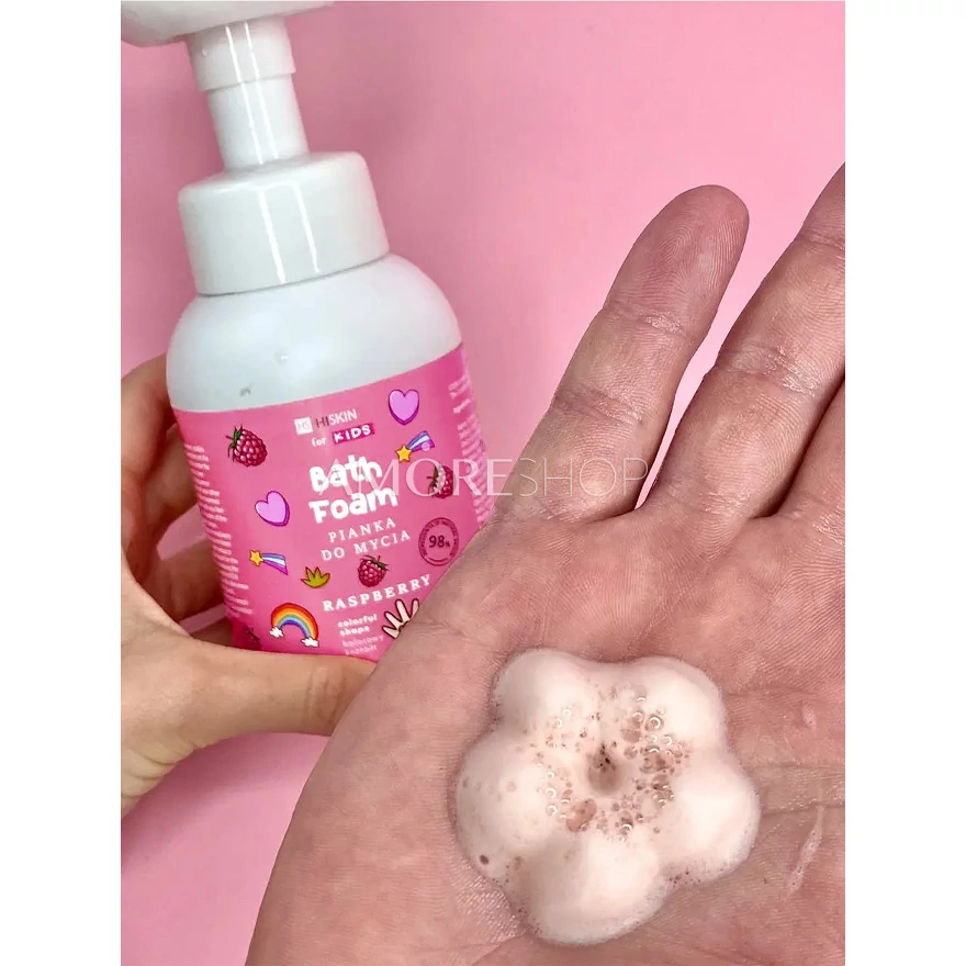 HiSkin Kids - Cleansing Hand & Body Foam for Kids Raspberry