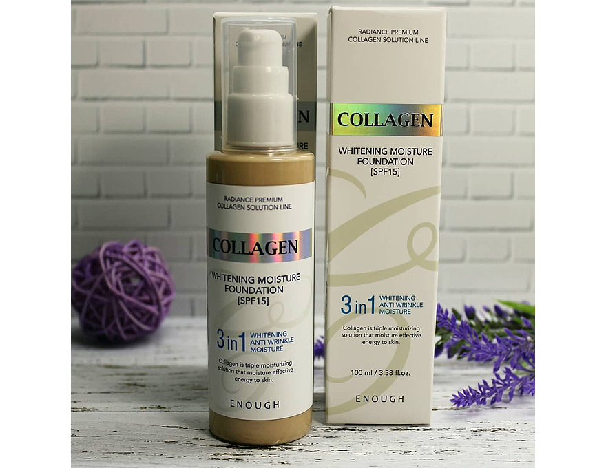 ENOUGH Collagen Whitening Moisture Foundation 3 in 1 foundation, No. 13, 100 ml