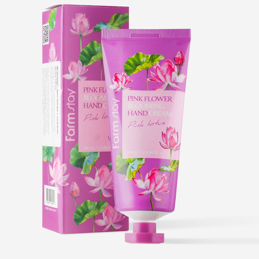 FARMSTAY Pink Flower Blooming Hand Cream Pink Lotus - Hand cream, 100 ml