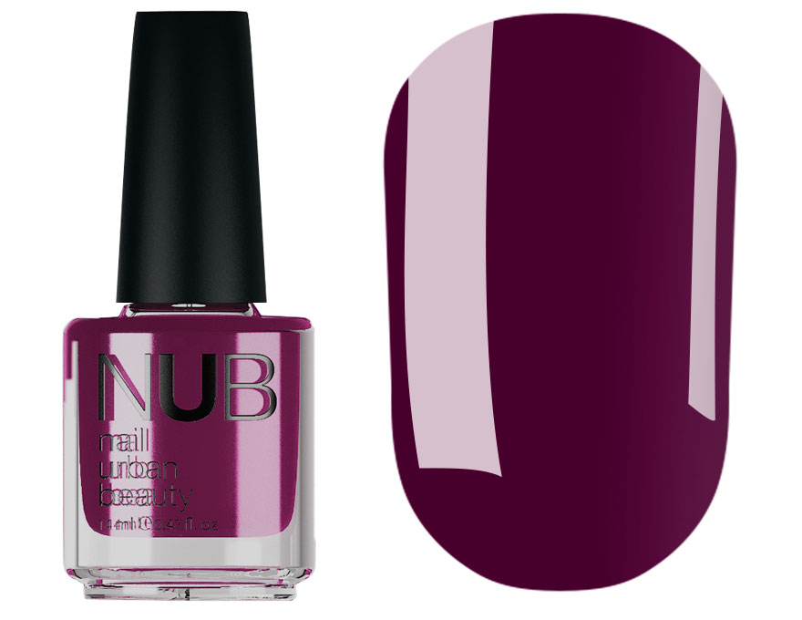 Nail polish NUB 044 Diva (plum purple, enamel), 14 ml