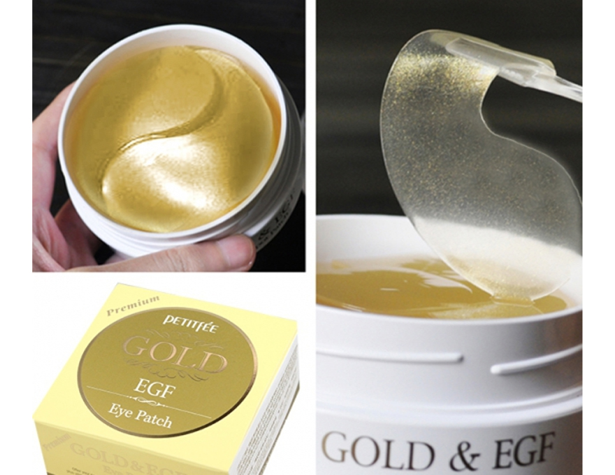 PETITFEE Premium Gold & EGF Eye Patch Hydrogel eye patches with gold, 60 pcs