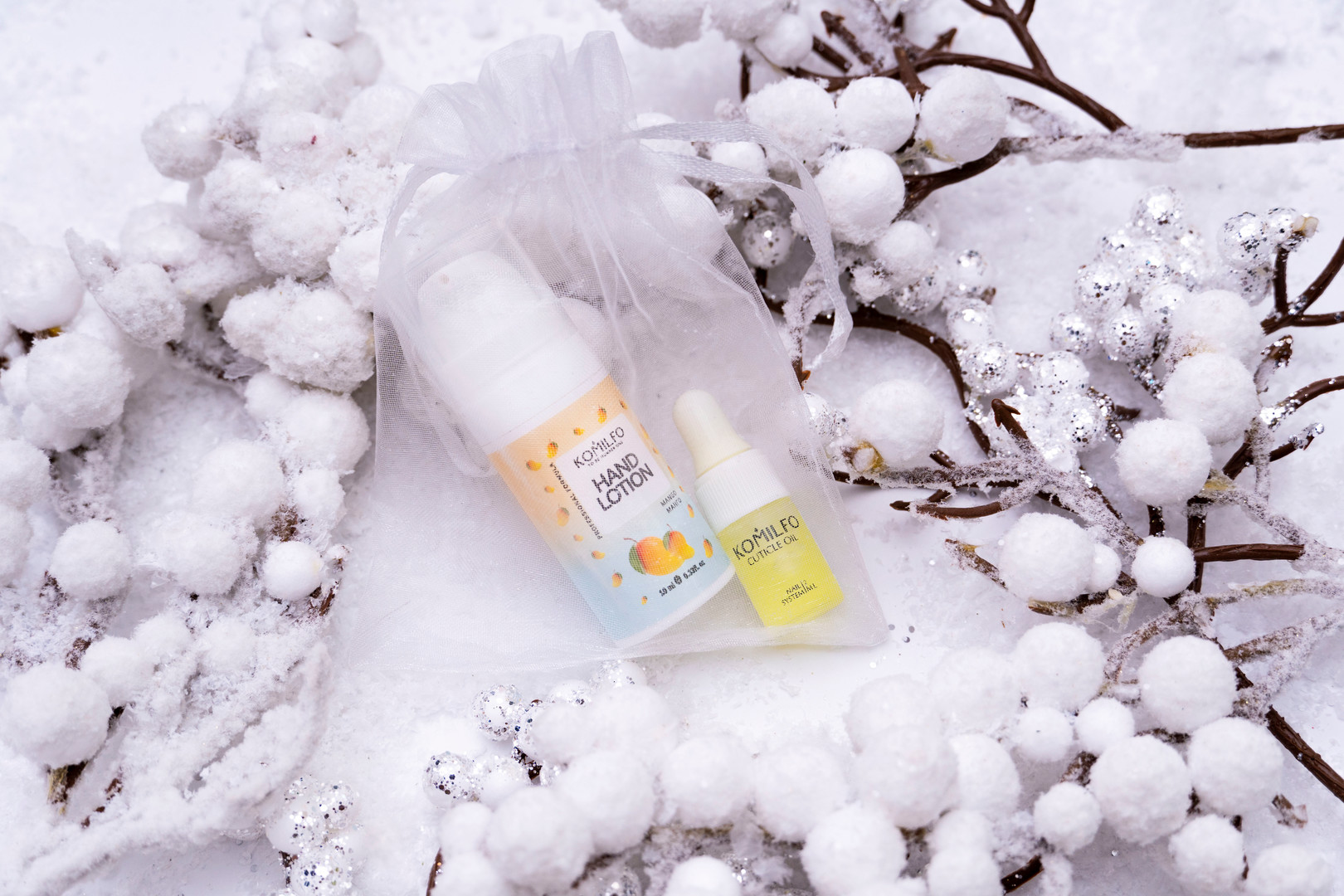 Komilfo Gift Hand Lotion Mango, 10 ml and cuticle oil, 2 ml