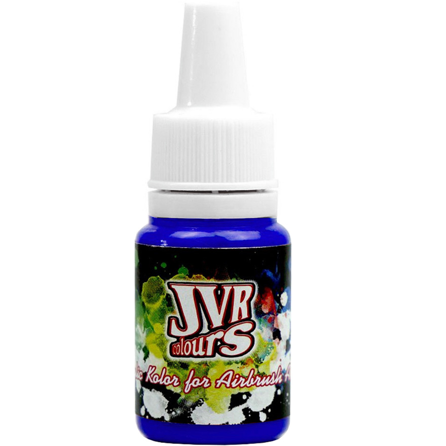 Краска для аэрографии JVR FLUO синяя №404, 10 мл Краска для аэрографии JVR FLUO синяя №404, 10 мл