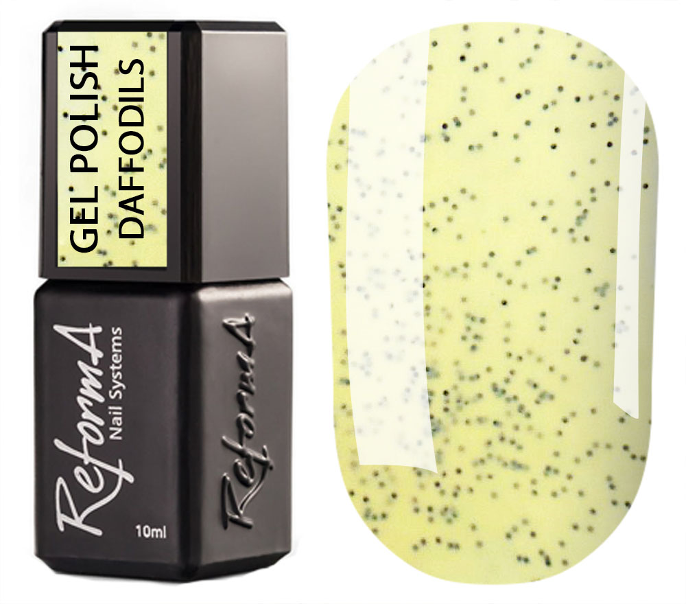 ReformA Gel Polish, Daffodils (yellow, crumb), 10 ml