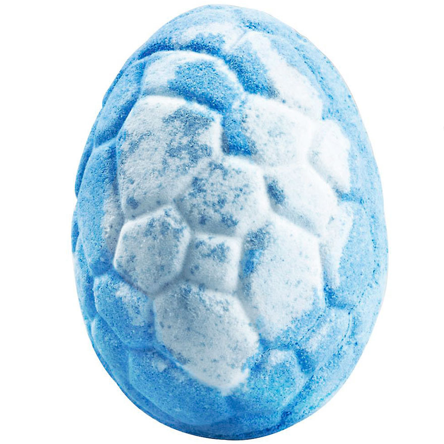 Bath bomb with toy, white-blue, 100 g
