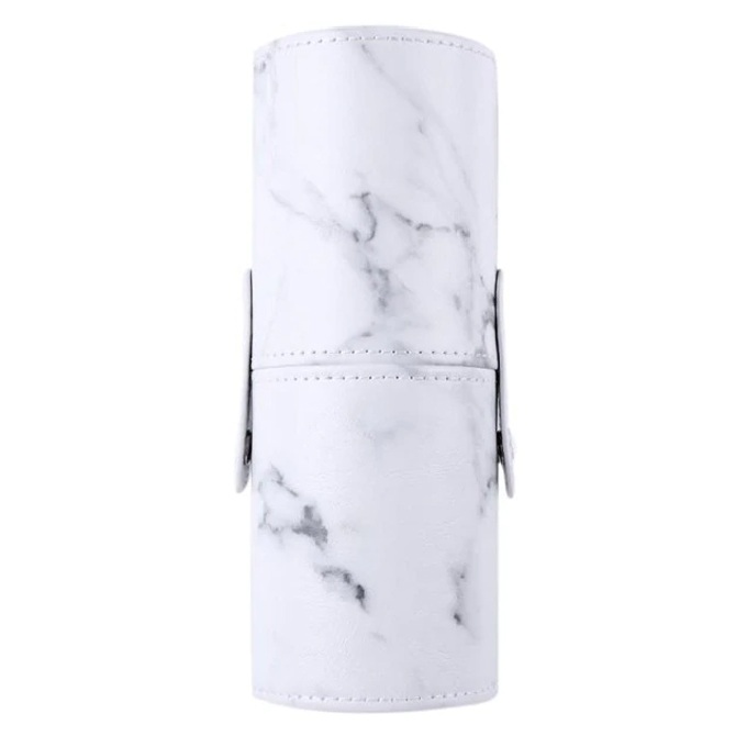 Brush storage tube white (marble), length 20 cm