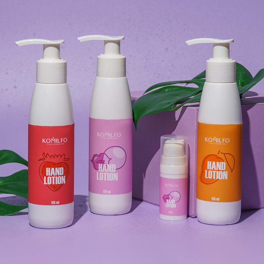 Komilfo Hand Lotion "Strawberry" - strawberry hand lotion, 125 ml Komilfo Hand Lotion "Strawberry" - strawberry hand lotion, 125 ml
