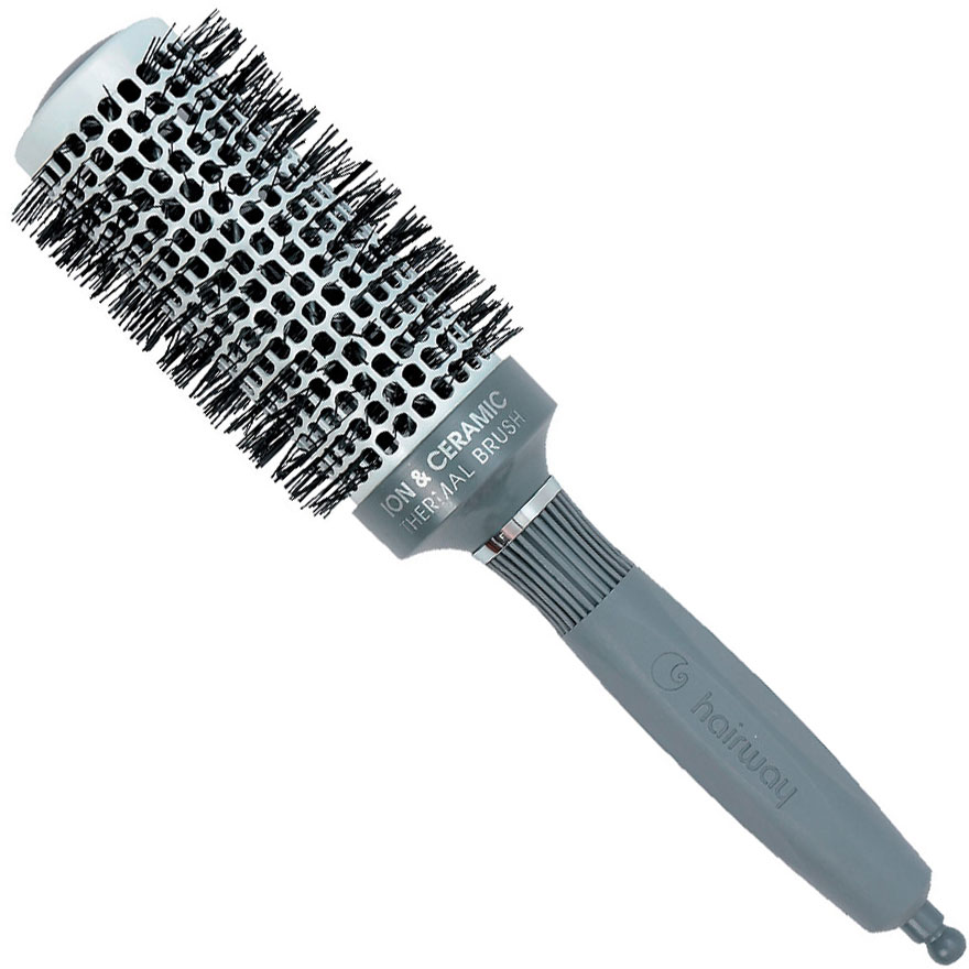 Hairway Термобрашинг кераміко-іонний + розділювач d 43/60 мм сірий Hairway Термобрашинг кераміко-іонний + розділювач d 43/60 мм сірий