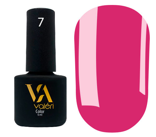 Valeri Gel nail polish 007 (bright pink, enamel), 6 ml