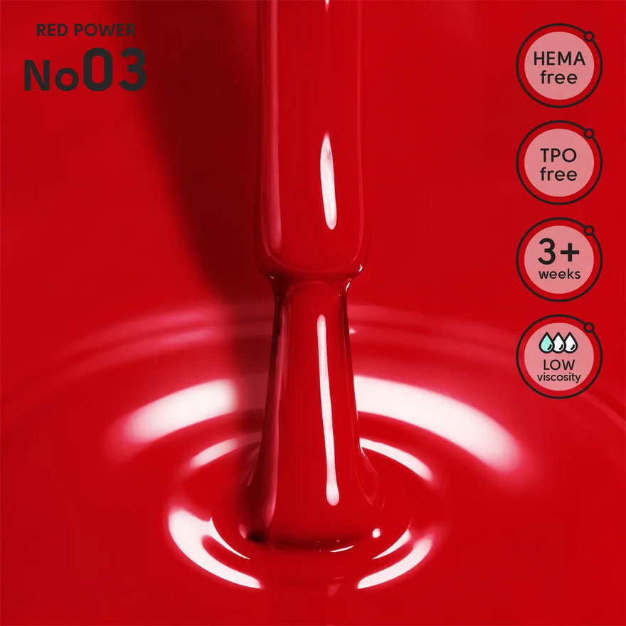 Shelly Гель-лак Red Power 03, 12 мл