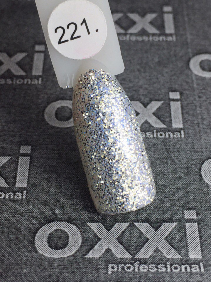 Гель-лак OXXI Professional №221(белое золото с легким голубым отливом), 10 мл