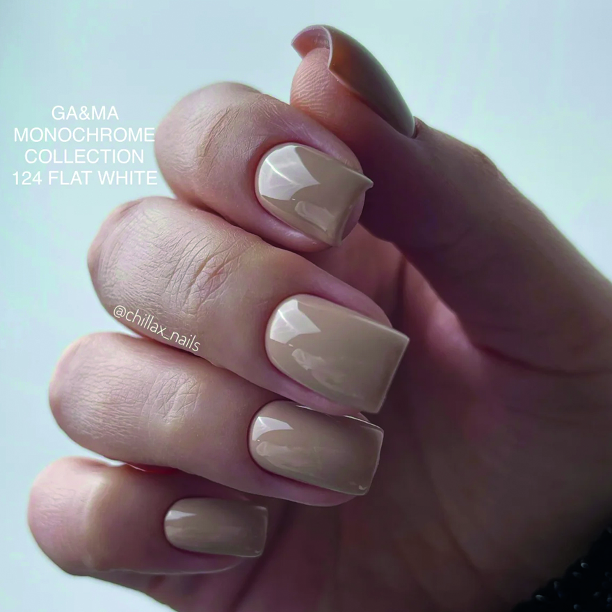 GA&MA Gel polish Monochrome collection 124 Flat white, 10 ml