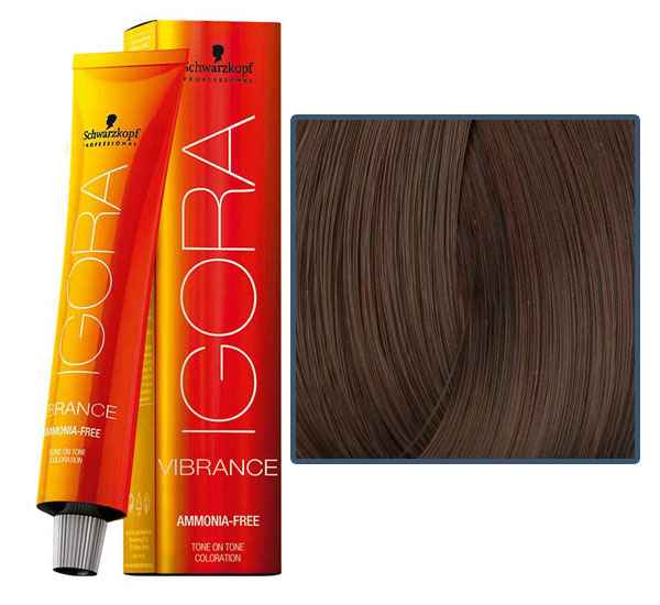Professional hair dye Igora Vibrance 5-68 light brown chocolate red, 60 ml