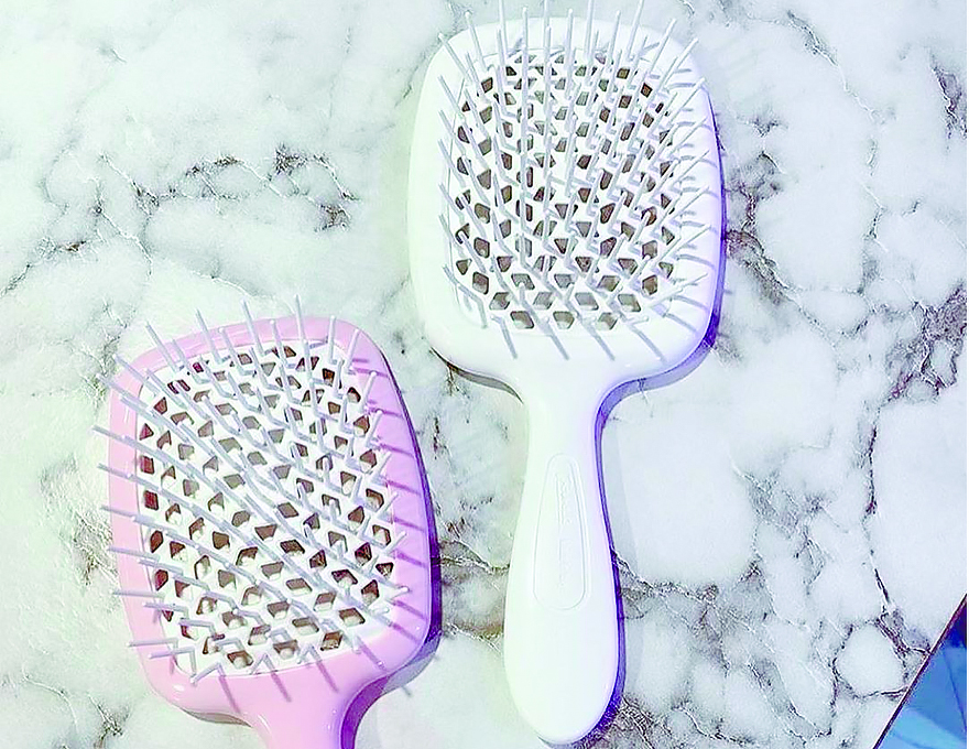 Janeke Superbrush Hair Comb White