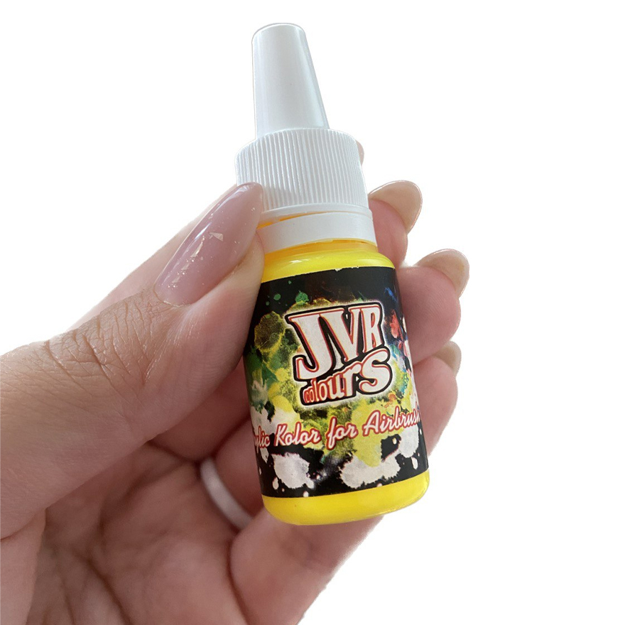 Airbrush paint JVR Revolution Kolor, Yellow Fluo No. 401, 10 ml