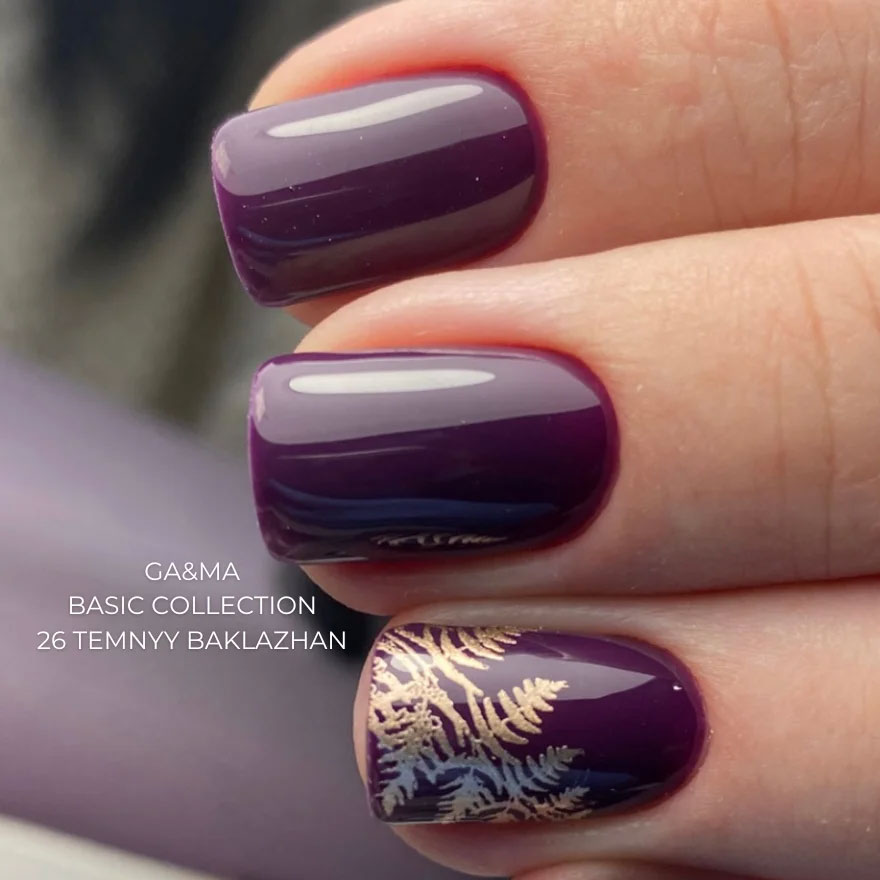 GA&MA Gel polish Basic collection 026 temnyy baklazhan, 10 ml