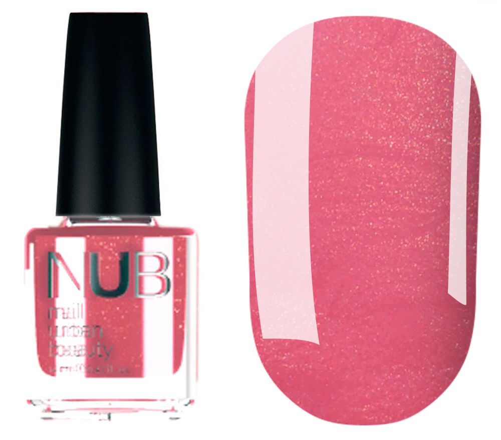 NUB 049 Gossip Girl nail polish (pink fuchsia with shimmer, matte), 14 ml