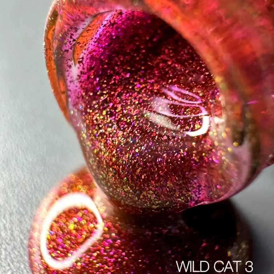 SAGA professional gel polish WILD CAT 03 (orange with pink), 9 ml
