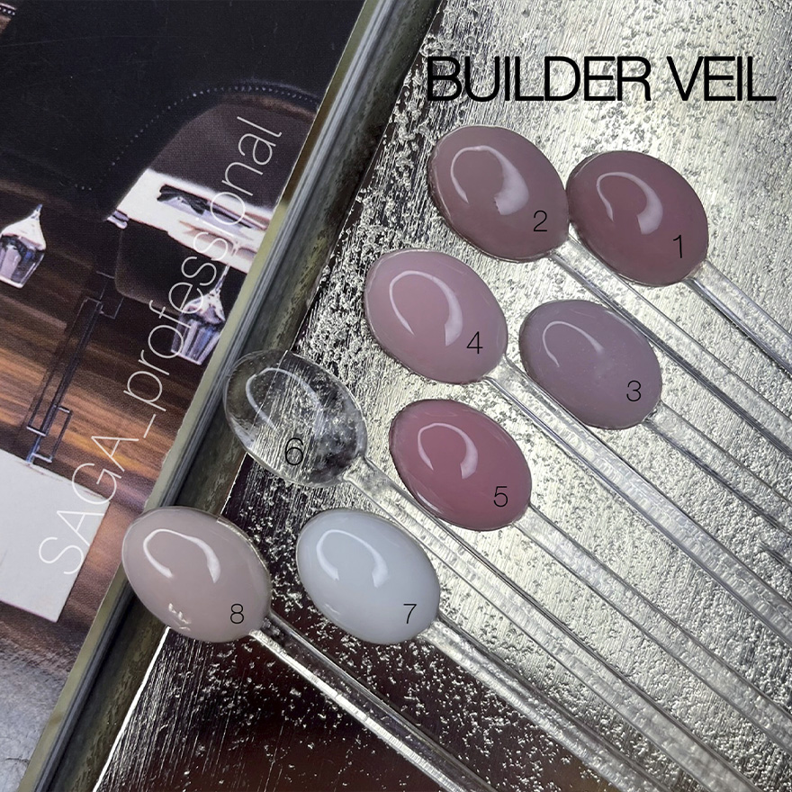 SAGA professional Builder Gel Veil 01 (персиково-розовый), 15 мл