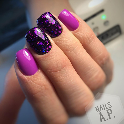 Gel polish Komilfo Deluxe Series D045 (muted dark purple, enamel), 8 ml.