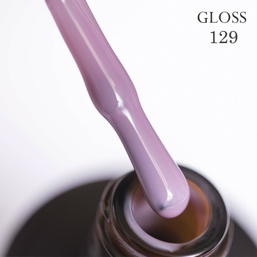Гель-лак GLOSS 129 (рожево-ліловий камуфлюючий), 11 мл