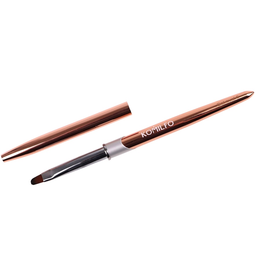 Кисть Komilfo Rose Gold Gel oval 6 (Nylon) Кисть Komilfo Rose Gold Gel oval 6 (Nylon)