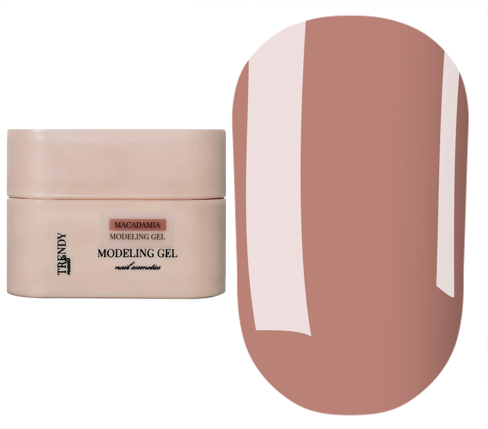 Trendy Nails Modeling Gel Macadamia (приглушенный бежевый), 30 мл