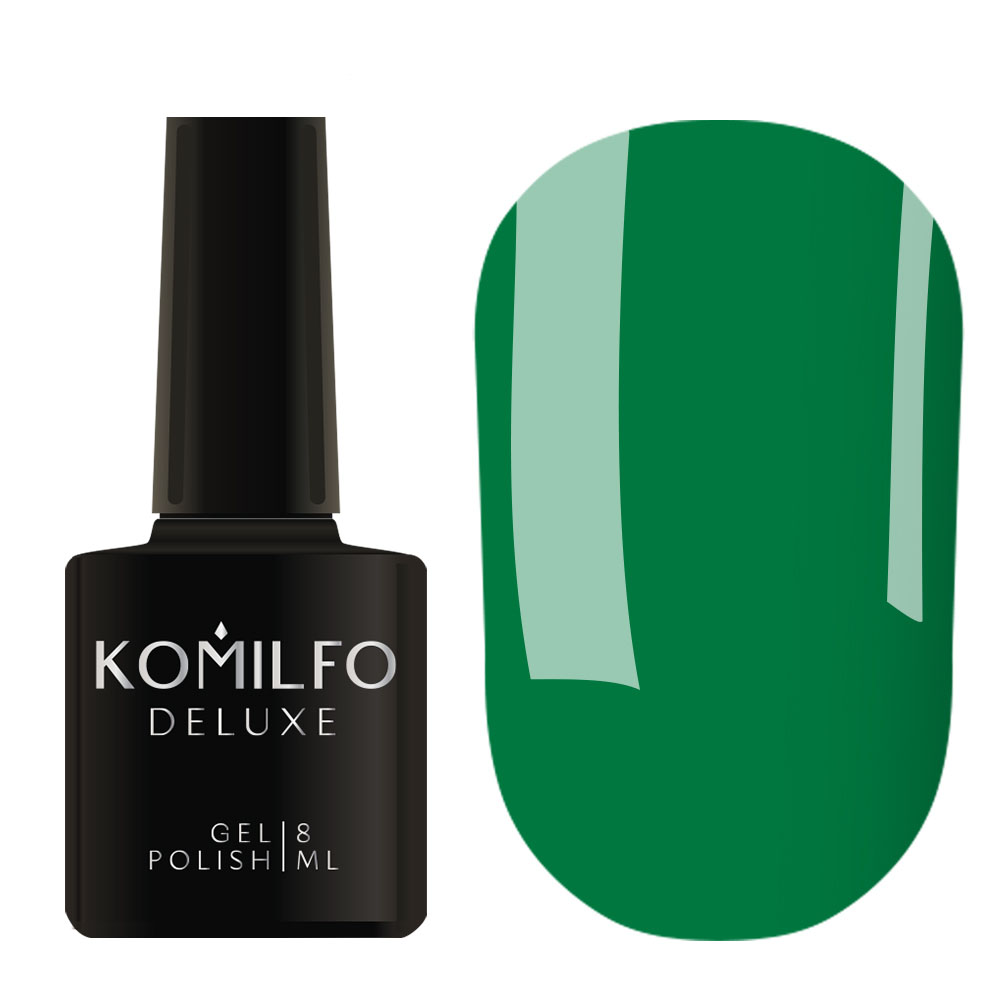 Гель-лак Komilfo Deluxe Series D266 (темно-зелений, емаль), 8 мл
