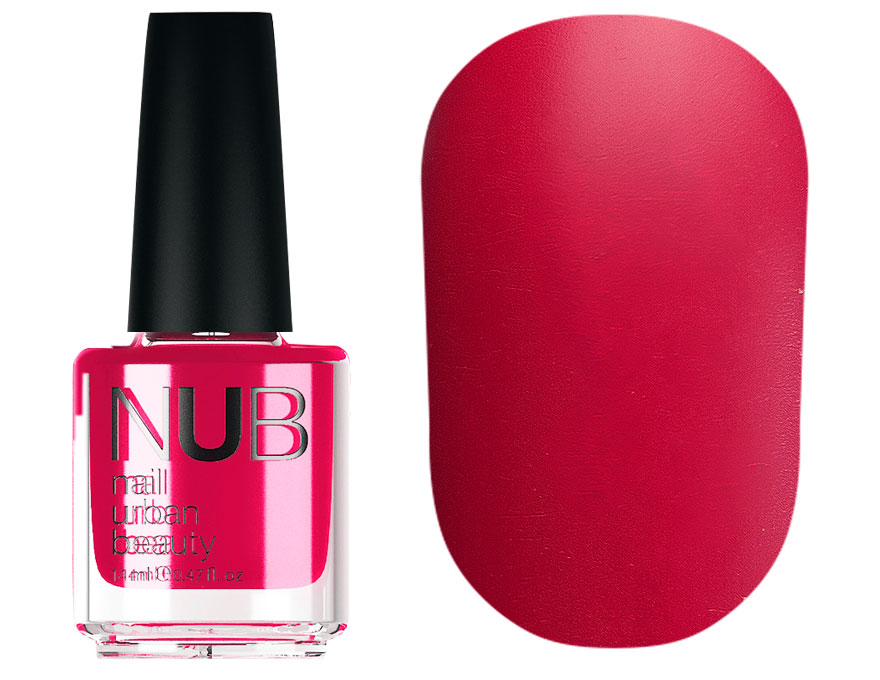 Nail polish NUB 048 Razorblade Romance (burgundy, matte), 14 ml