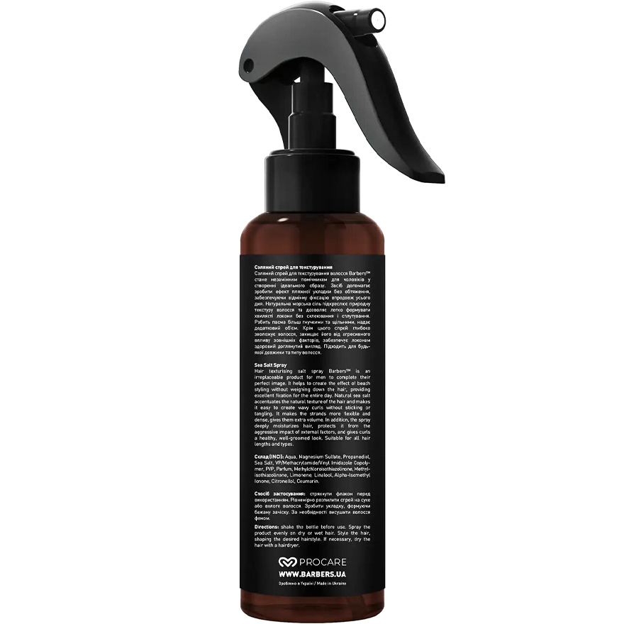 BARBERS Texturizing salt hair spray Miami, 200 ml