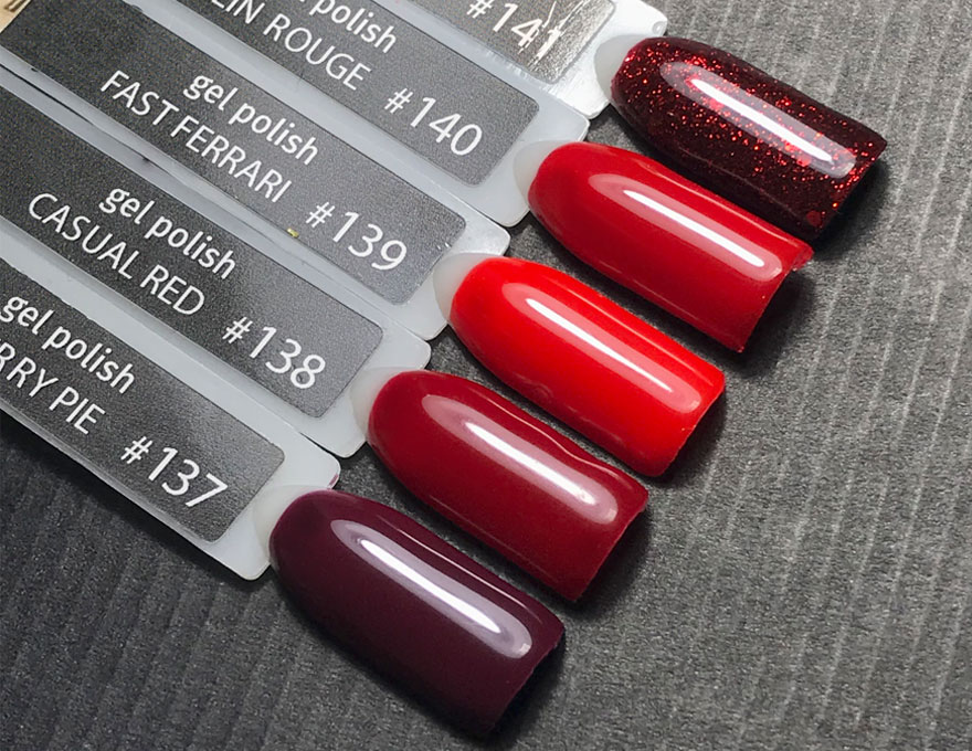 NUB 137 Cherry Pie gel varnish (cherry, enamel), 8 ml