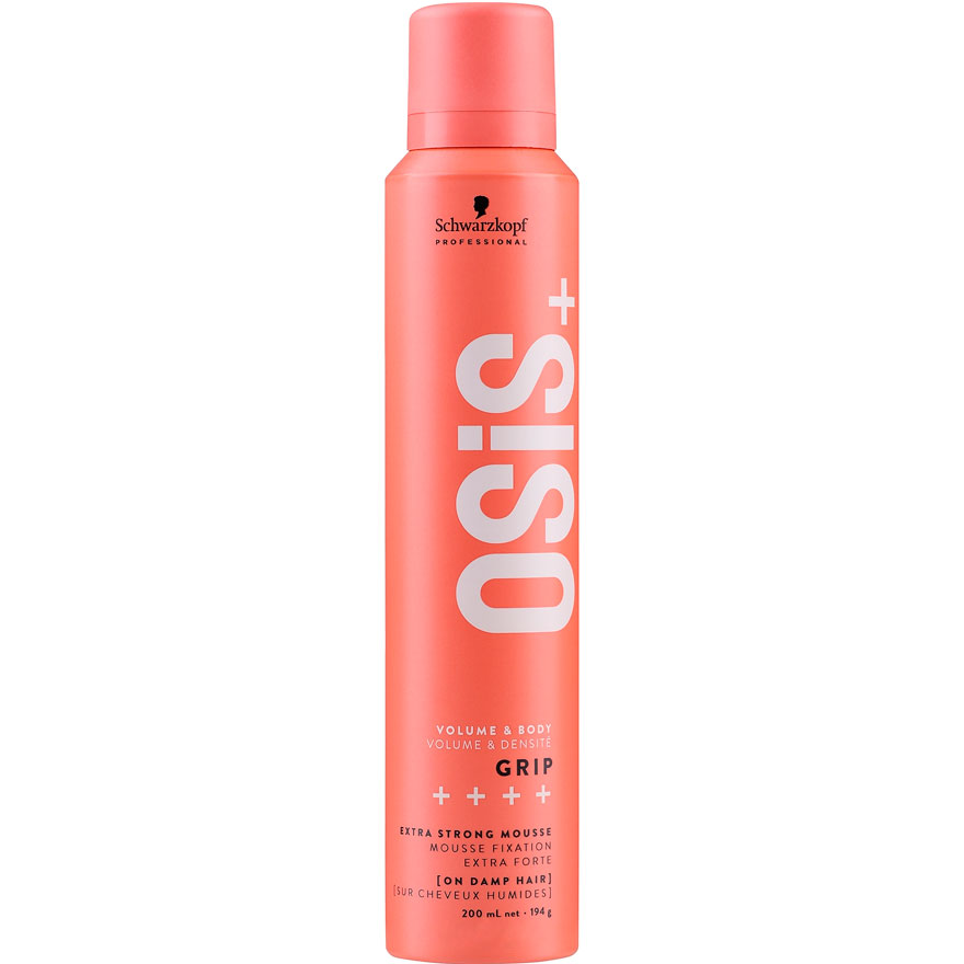 Schwarzkopf OSIS + 4 Grip - Extra strong hold volumizing mousse, 200 ml