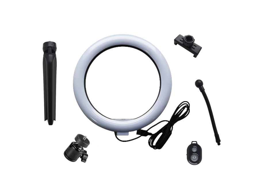LED ring with phone holder