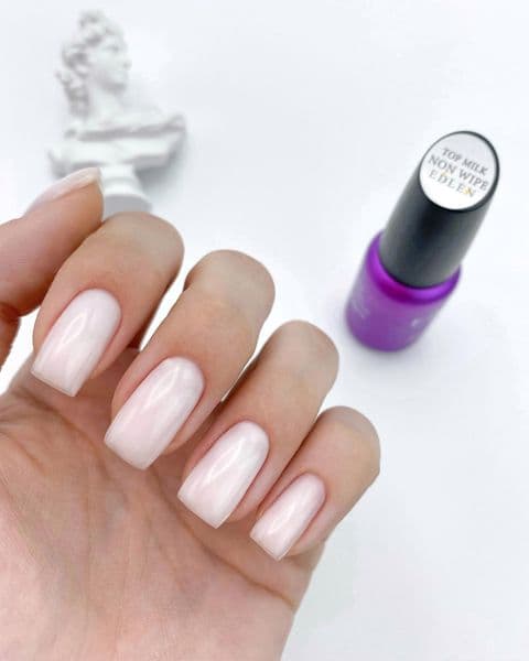 Edlen Top for nails Top milk - milk top without LSH with UV filters, 9 ml