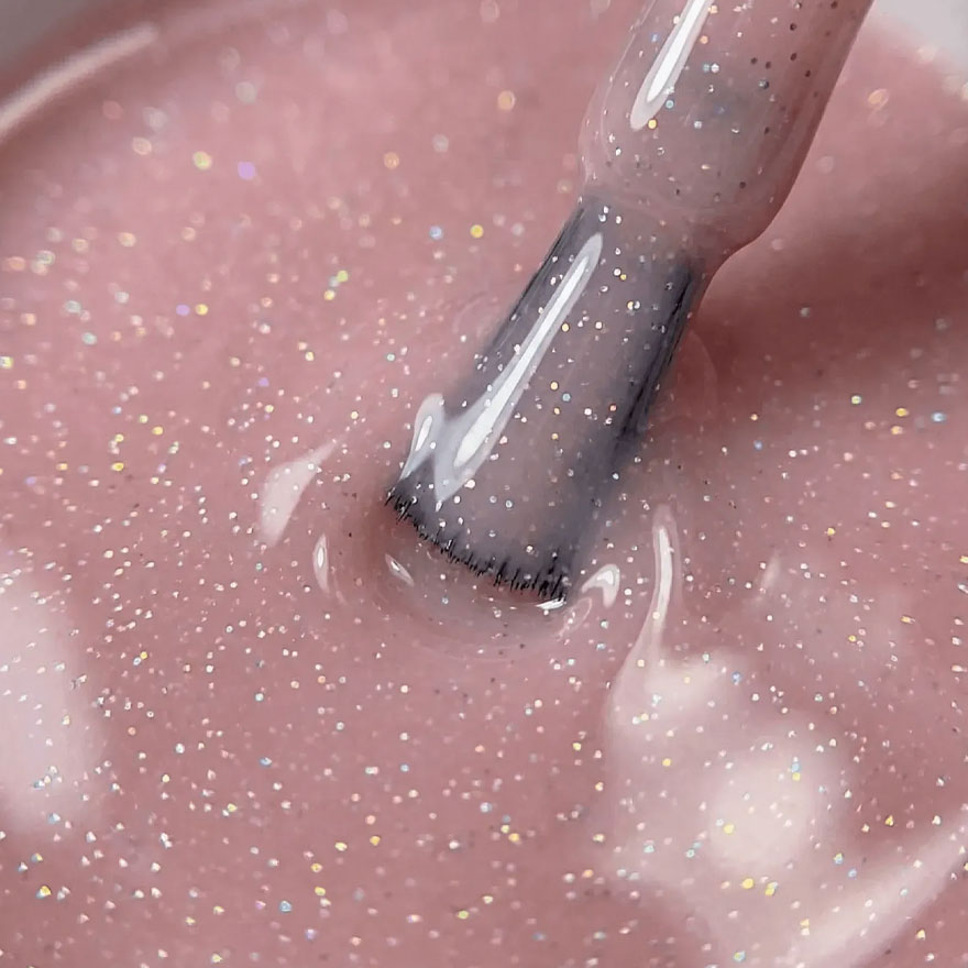 Grade Nail base Shine Base 38 (lilac with glitter), 15 ml