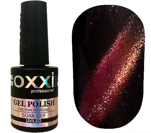 Гель-лак OXXI magic cat №003 (коричневый с фиолетовым магнитным бликом), 10 мл