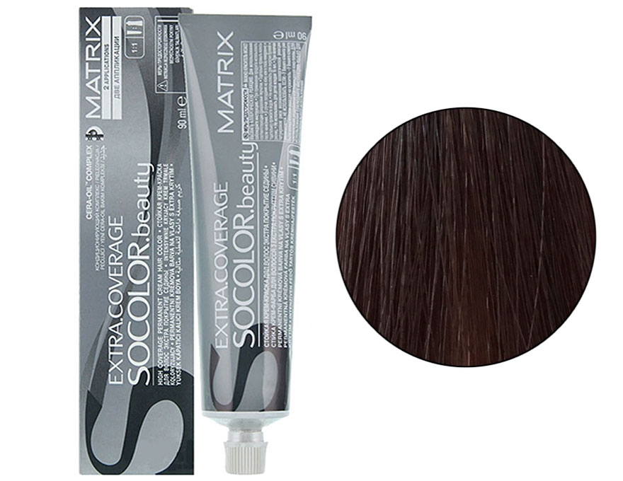 Крем-краска для волос Matrix So Color Extra Coverage 506NA (506.01) темный блондин натуральный пепельный, для седых волос, 90 мл
