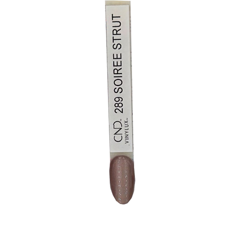 Varnish CND Vinylux Weekly Polish - Soiree Strut (289) (light gray with a light pastel pink, mother-of-pearl), 15 ml