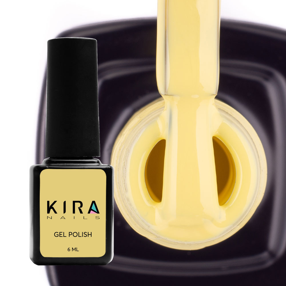 Kira Nails gel varnish No. 074 (light yellow, enamel), 6 ml