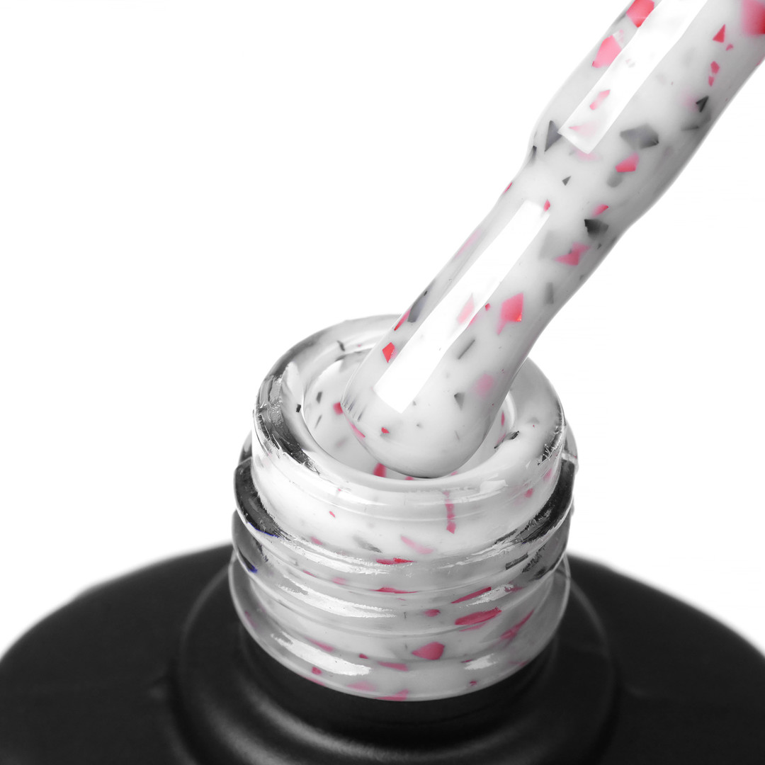 Komilfo Potal Base P018 (white with pink coral and black potal), 8 ml