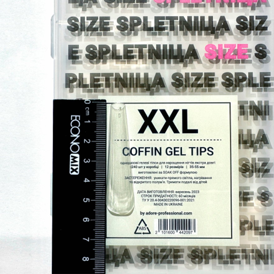 ADORE Gel Tips Gel Tips COFFIN XXL