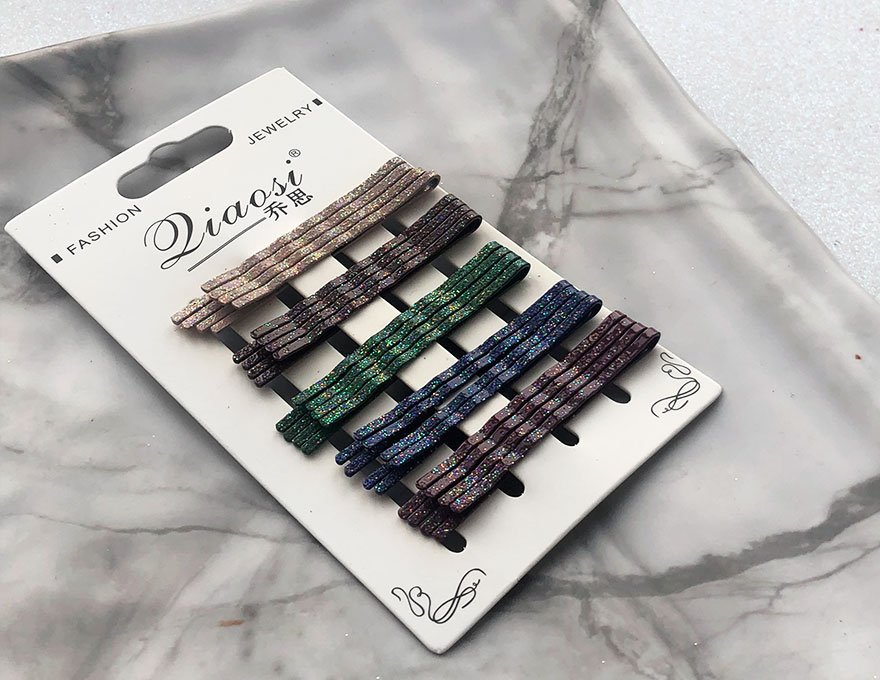Set of invisible multicolored No. 5, 5,5 cm wavy (20 pcs)