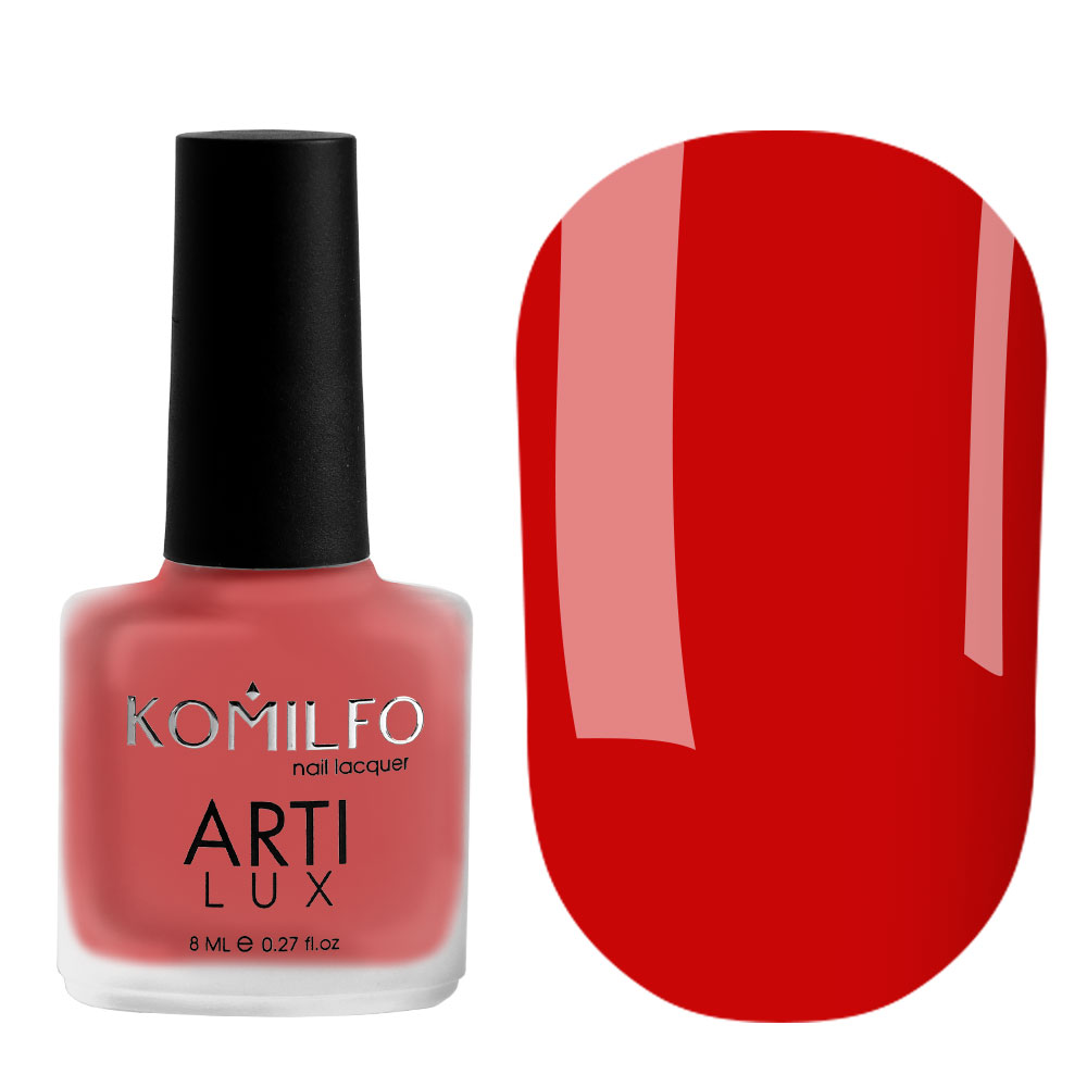 Nail polish Komilfo ArtiLux 020 (red, enamel), 8 ml
