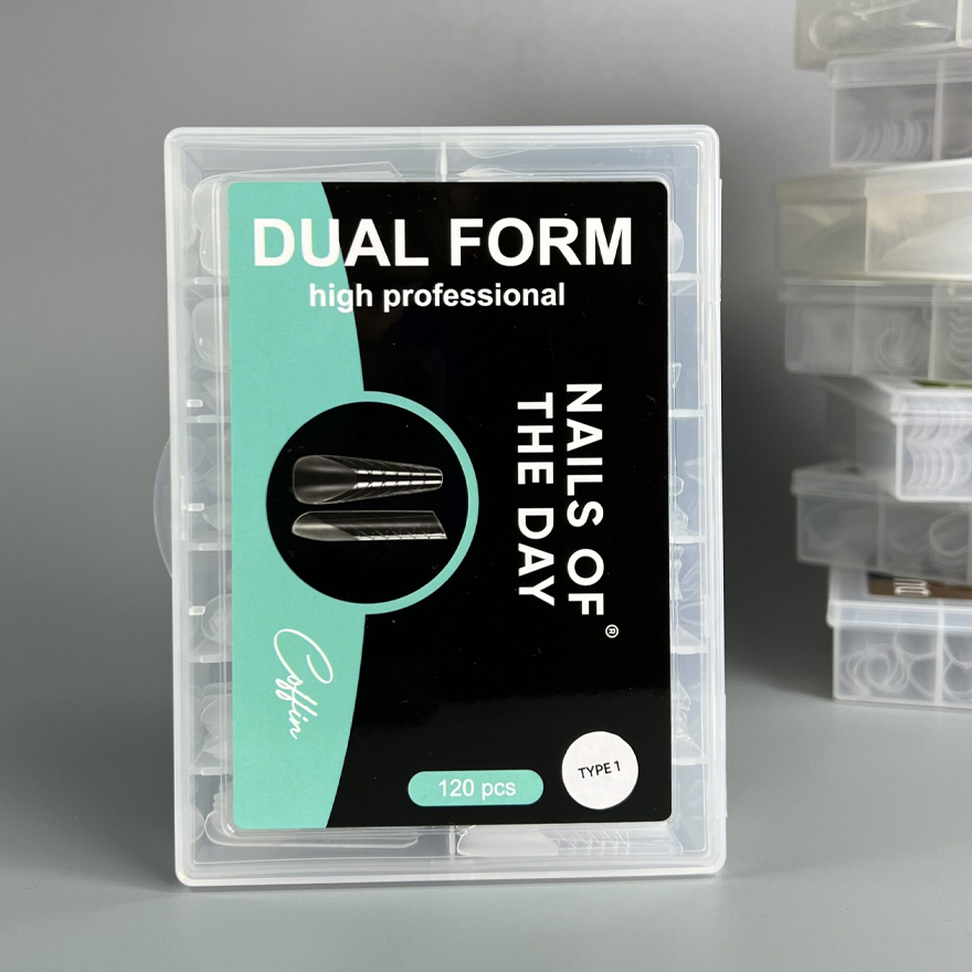 Nails Of The Day Top forms for extensions Dual Form Coffin, 120 pcs