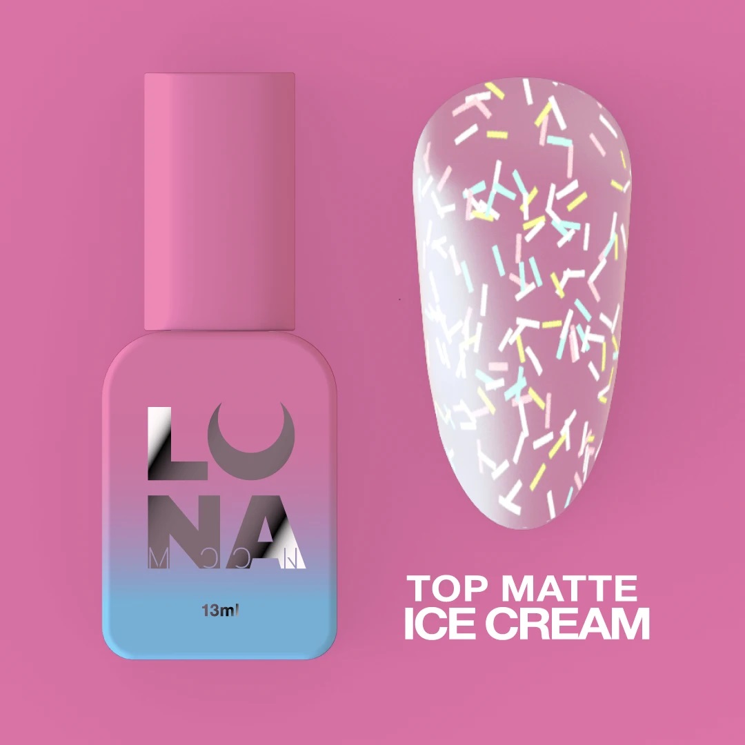 LUNA Matte top without sticky layer Top Matt Ice Cream, 13 ml