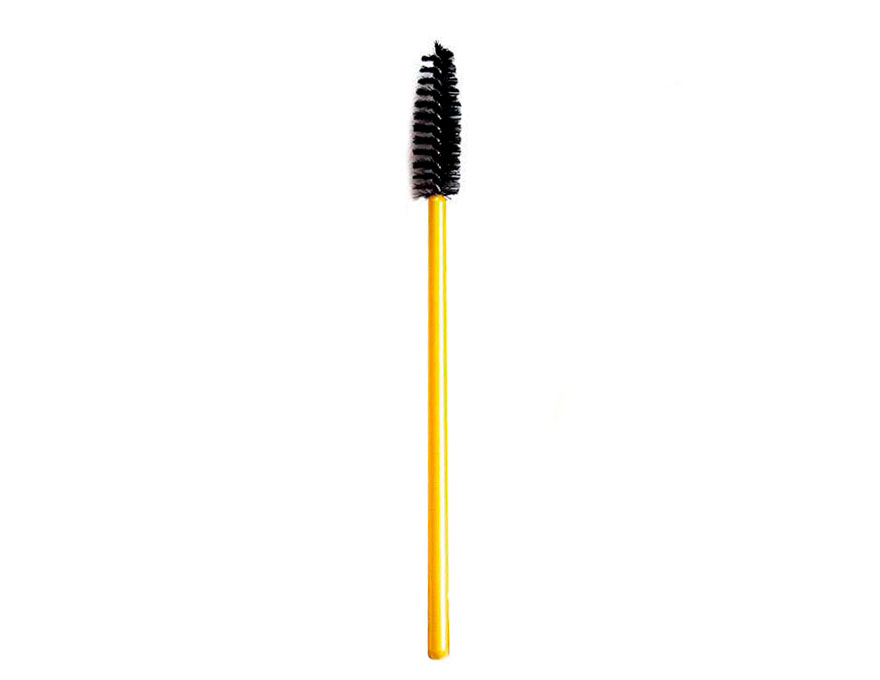 Hair brush, nylon, black with golden base, 1 pc.
