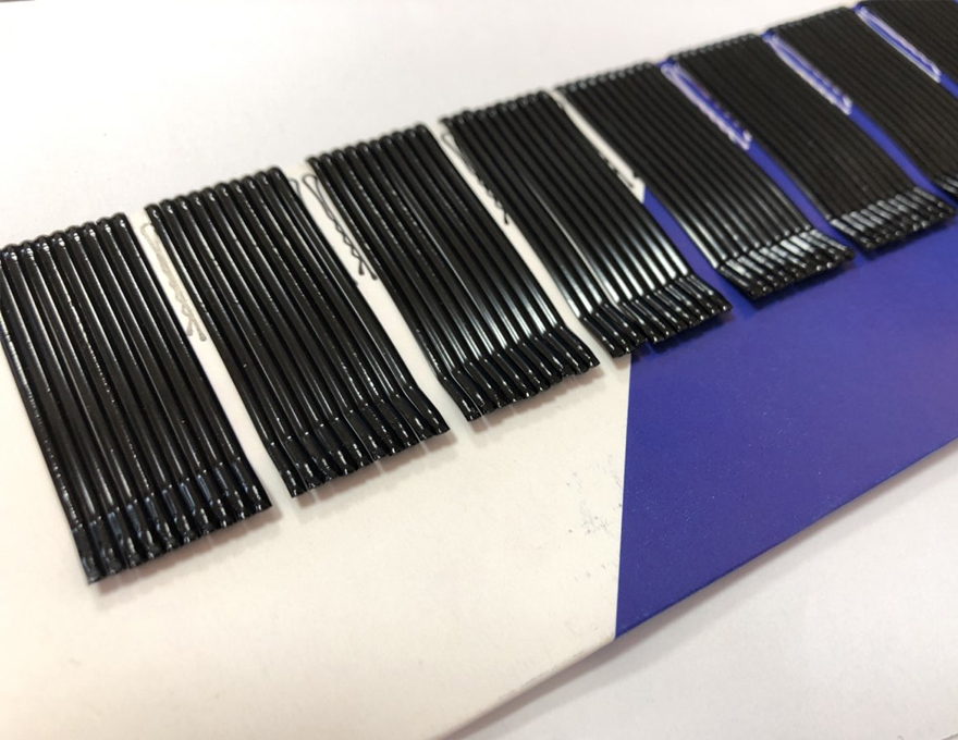 JZA invisible black straight 5 cm (100 pcs)