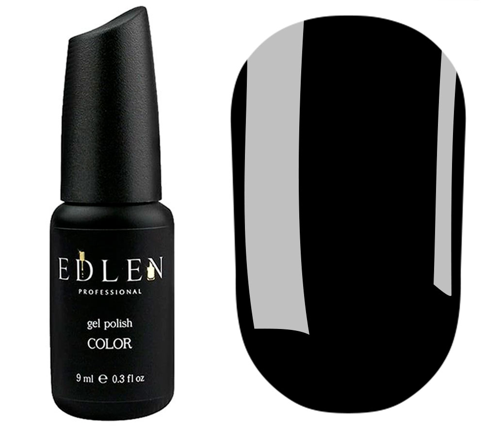 Edlen Gel nail polish 002 (black, enamel), 9 ml