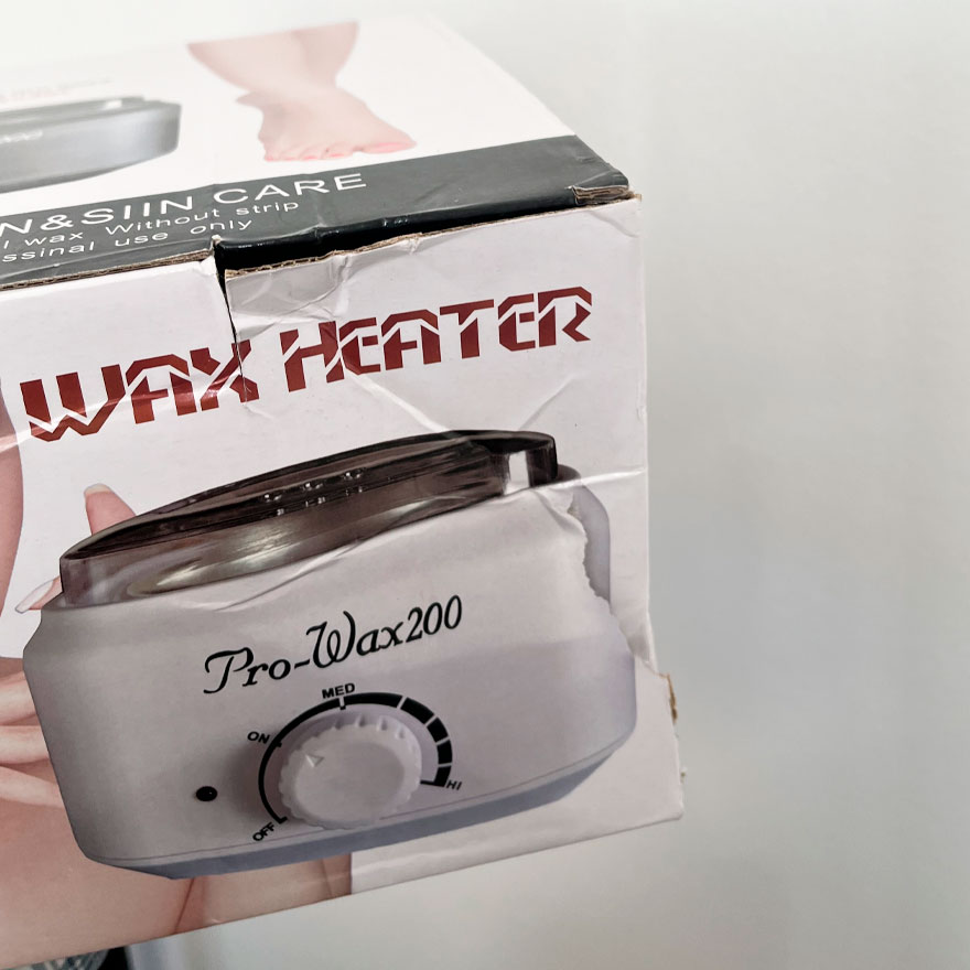 УЦІНКА пошкоджена коробка Pro-wax 200 Воскоплав для воску в банці, в таблетках, в гранулах, білий з прозорою кришкою (x гарантія 1 місяць)